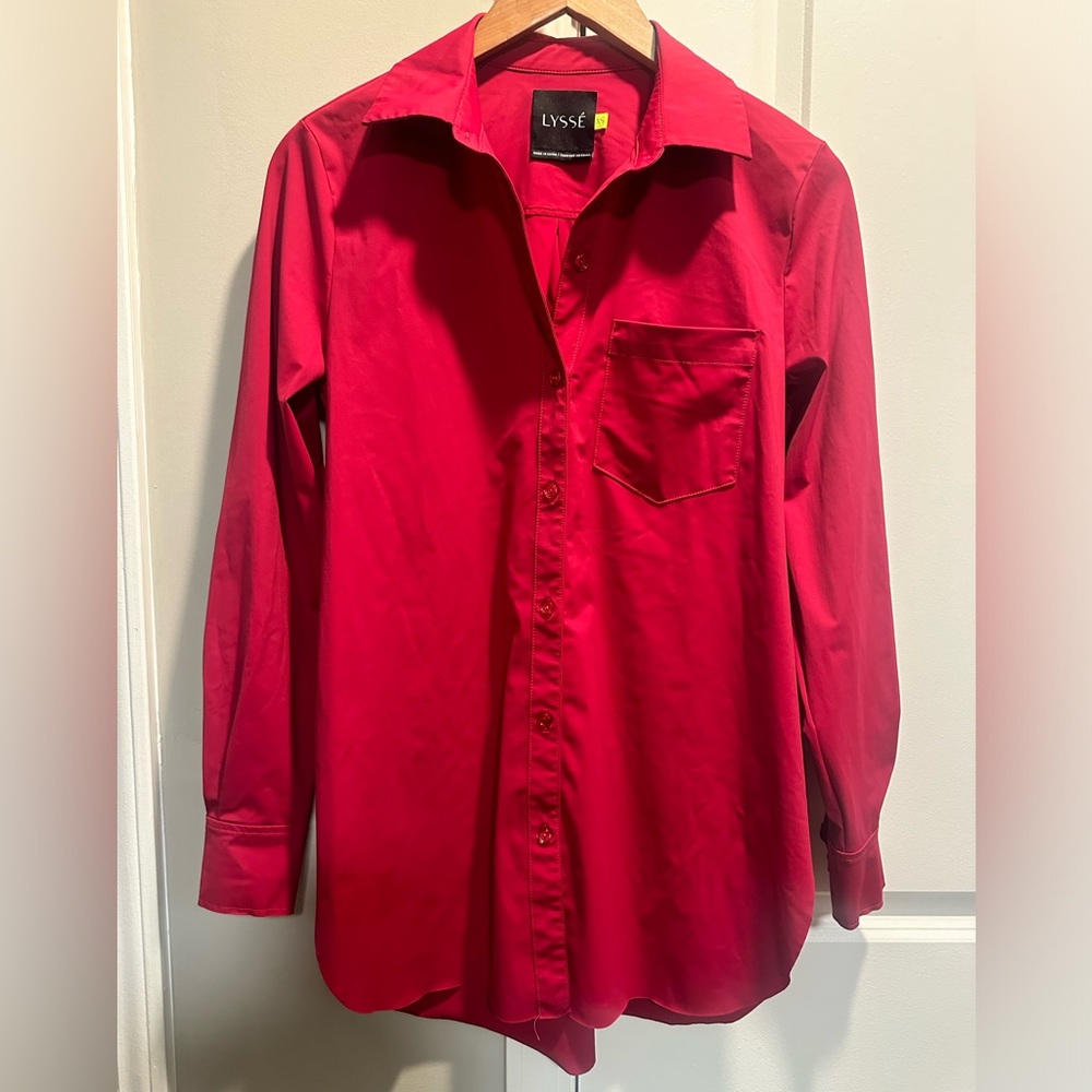 Lysse Pink Button Up XS‎